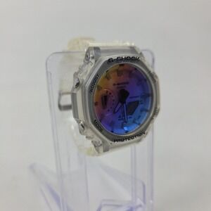 Casio G-Shock GA-2100SRS Iridescent Rainbow Dial Transparent Watch